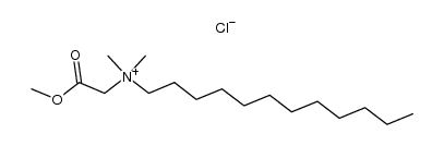N-(2-甲氧基-2-氧代乙基)-N,N-二甲基-1-十二烷铵氯化物 结构式