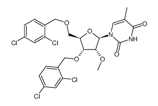 Uridine, 3',5'-bis-O-[(2,4-dichlorophenyl)methyl]-5-methyl-2'-O-methyl- (9CI) 结构式