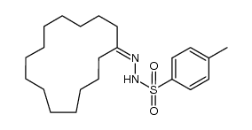 Benzenesulfonic acid, 4-methyl-, 2-cyclopentadecylidenehydrazide 结构式