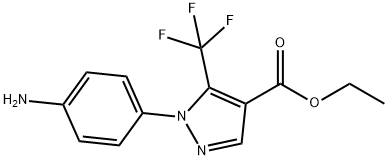 1-(4-氨基苯基)-5-(三氟甲基)-1H-吡唑-4-羧酸乙酯 结构式