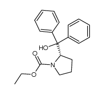 (S)-ethyl 2-(hydroxydiphenylmethyl)pyrrolidine-1-carboxylate 结构式