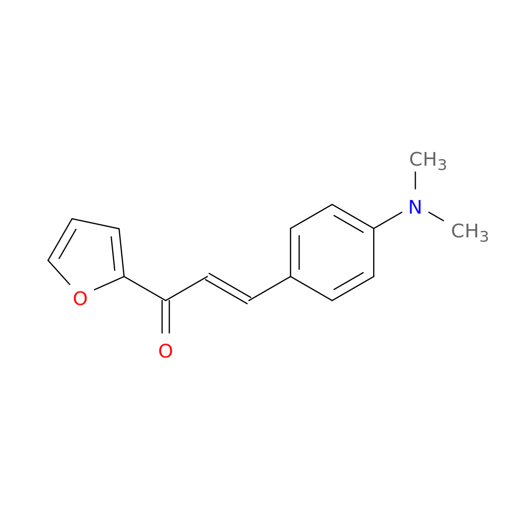 (E)-3-(4-(二甲基氨基)苯基)-1-(呋喃-2-基)丙-2-烯-1-酮 结构式