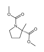 (2S)-2-甲基吡咯烷-1,2-二羧酸-1,2-二甲酯 结构式