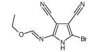 Methanimidic acid, N-(5-bromo-3,4-dicyano-1H-pyrrol-2-yl)-, ethyl ester 结构式