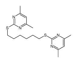 Pyrimidine, 2,2'-[1,6-hexanediylbis(thio)]bis[4,6-dimethyl- (9CI) 结构式