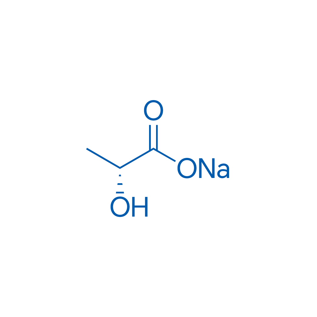 (R)-2-羟基丙酸钠 结构式