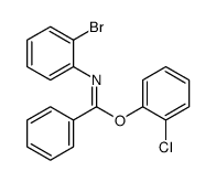 Benzenecarboximidic acid, N-(2-bromophenyl)-, 2-chlorophenyl ester 结构式