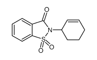 2-(2-环己烯-1-基)-1,2-苯并异噻唑-3(2H)-酮 1,1-二氧化物 结构式