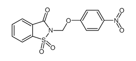 1,2-Benzisothiazol-3(2H)-one, 2-[(4-nitrophenoxy)methyl]-, 1,1-dioxide 结构式