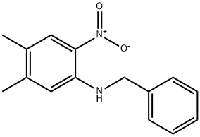 N-(4,5-二甲基-2-硝基苯基)苯甲胺 结构式