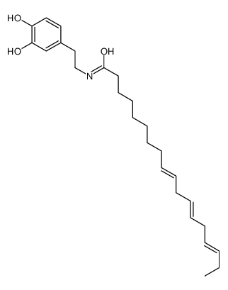 9,12,15-Octadecatrienamide, N-[2-(3,4-dihydroxyphenyl)ethyl]-, (9Z,12Z,15Z)- 结构式