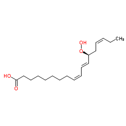 13(S)-氢过氧基-(9Z,11E,15Z)-十八碳三烯酸 结构式