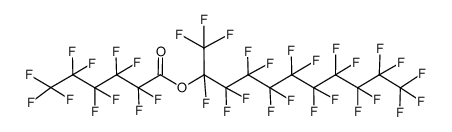 Hexanoic acid, 2,2,3,3,4,4,5,5,6,6,6-undecafluoro-, 1,2,2,3,3,4,4,5,5,6,6,7,7,8,8,9,9,10,10,10-eicosafluoro-1-(trifluoromethyl)decyl ester 结构式
