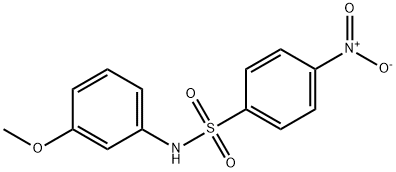 N-(3-甲氧基苯基)-4-硝基苯磺酰胺 结构式