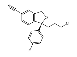 (S)-1-(3-氯丙基)-1-(4-氟苯基)-1,3-二氢异苯并呋喃-5-甲腈 结构式