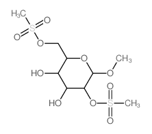 甲基-α-D-吡喃葡萄糖苷-2,6-二甲磺酸酯 结构式