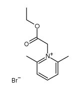 1-(2-乙氧基-2-氧代乙基)-2,6-二甲基吡啶鎓溴化物 结构式