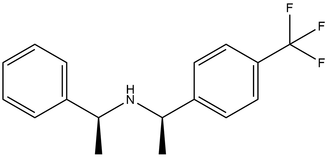 Benzenemethanamine, α-methyl-N-[(1S)-1-phenylethyl]-4-(trifluoromethyl)-, (αR)- 结构式