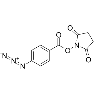 琥珀酰亚胺基 4-叠氮基苯甲酸酯 结构式