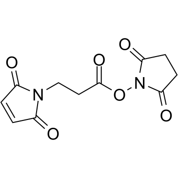 3-马来酰亚胺基丙酸羟基琥珀酰亚胺酯 结构式