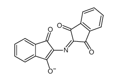 1H-Indene-1,3(2H)-dione, 2-[(3-hydroxy-1-oxo-1H-inden-2-yl)imino]-, ion(1-) 结构式