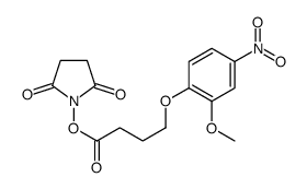 Butanoic acid, 4-(2-methoxy-4-nitrophenoxy)-, 2,5-dioxo-1-pyrrolidinyl ester 结构式