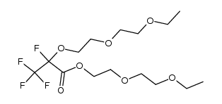 Propanoic acid, 2-[2-(2-ethoxyethoxy)ethoxy]-2,3,3,3-tetrafluoro-, 2-(2-ethoxyethoxy)ethyl ester 结构式