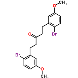 1,5-双(2-溴-5-甲氧基苯基)-3-戊酮 结构式