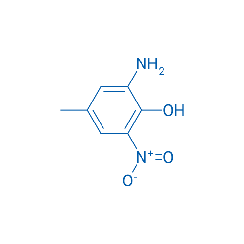 2-氨基-4-甲基-6-硝基苯酚 结构式