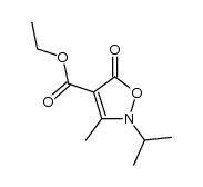 4-Isoxazolecarboxylic acid, 2,5-dihydro-3-methyl-2-(1-methylethyl)-5-oxo-, ethyl ester 结构式