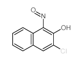 3-氯-1-亚硝基-2-萘酚 结构式