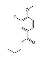 1-(3-氟-4-甲氧基苯基)戊-1-酮 结构式