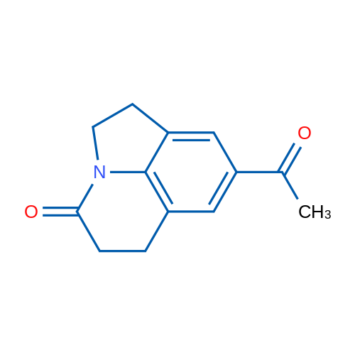 8-乙酰基-5,6-二氢-1H-吡咯并[3,2,1-ij]喹啉-4(2H)-酮 结构式