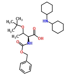N-苄氧羰基-O-叔丁基-L-苏氨酸二环己胺盐 结构式