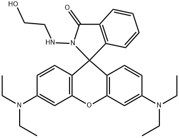 螺[1H-异吲哚-1,9'-[9H]占吨]-3(2H)-酮, 3',6'-双(二乙氨基)-2-[(2-羟乙基)氨基]- 结构式