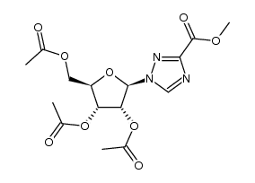 1H-1,2,4-Triazole-3-carboxylic acid, 1-(2,3,5-tri-O-acetyl-β-D-xylofuranosyl)-, methyl ester 结构式