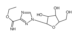ethyl 1-ribofuranosyl-1,2,4-triazole-3-carboximidate 结构式