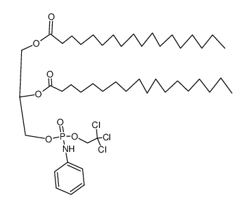 Octadecanoic acid, 1,1'-[1-[[[(phenylamino)(2,2,2-trichloroethoxy)phosphinyl]oxy]methyl]-1,2-ethanediyl] ester 结构式