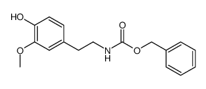 N-[2-(4-羟基-3-甲氧基苯基)乙基]氨基甲酸苄酯 结构式