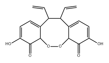Dibenzo[c,g][1,2]dioxocin-4,7(4aH,6aH)-dione, 11,12-diethenyl-11,12-dihydro-3,8-dihydroxy- 结构式