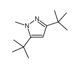 1-甲基-3,5-二叔丁基吡唑 结构式