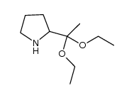 Pyrrolidine, 2-(1,1-diethoxyethyl)- 结构式