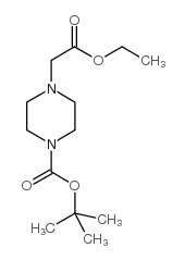 1-Boc-4-乙氧基羰基甲基哌嗪 结构式