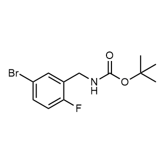 N-[(5-溴-2-氟苯基)甲基]氨基甲酸叔丁酯 结构式