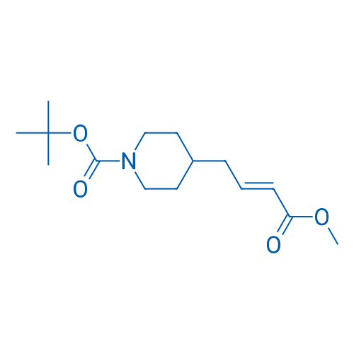 1-Boc-4-(4-甲氧基-4-氧基-2-丁烯)哌啶 结构式