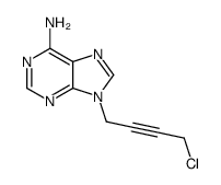 9-(4-氯-2-丁炔-1-基)-9H-嘌呤-6-胺 结构式