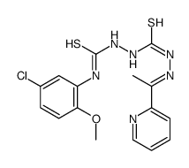Carbonothioicdihydrazide,2-[[(5-chloro-2-methoxyphenyl)amino]thioxomethyl]-2'-[1-(2-pyridinyl)ethylidene]-(9CI) 结构式