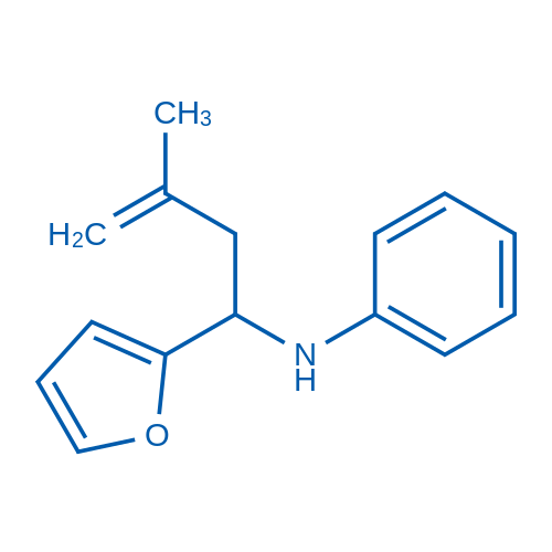 N-(1-(呋喃-2-基)-3-甲基丁-3-烯-1-基)苯胺 结构式