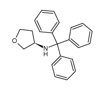 (R)-四氢-N-(三苯甲基)-3-呋喃胺 结构式