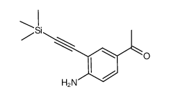 1-[4-氨基-3-[2-(三甲基硅基)乙炔基]苯基]乙酮 结构式